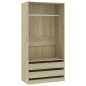 vidaXL Armario madera contrachapada color roble Sonoma 100x50x200 cm vidaXL Armario madera contrachapada color roble Sonoma 100x50x200 cm