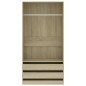 vidaXL Armario madera contrachapada color roble Sonoma 100x50x200 cm vidaXL Armario madera contrachapada color roble Sonoma 100x50x200 cm