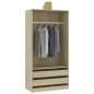 vidaXL Armario madera contrachapada color roble Sonoma 100x50x200 cm vidaXL Armario madera contrachapada color roble Sonoma 100x50x200 cm