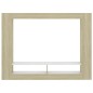 vidaXL Mueble de TV madera contrachapada blanco y roble 152x22x113cm vidaXL Mueble de TV madera contrachapada blanco y roble 152x22x113cm