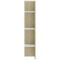 vidaXL Mueble de TV madera contrachapada blanco y roble 152x22x113cm vidaXL Mueble de TV madera contrachapada blanco y roble 152x22x113cm