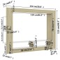 vidaXL Mueble de TV madera contrachapada blanco y roble 152x22x113cm vidaXL Mueble de TV madera contrachapada blanco y roble 152x22x113cm