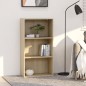 vidaXL Estantería de 3 niveles madera contrachapada roble 60x30x114cm vidaXL Estantería de 3 niveles madera contrachapada roble 60x30x114cm