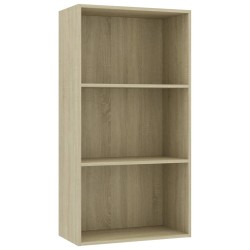 vidaXL Estantería de 3 niveles madera contrachapada roble 60x30x114cm