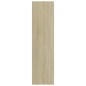 vidaXL Estantería de 3 niveles madera contrachapada roble 60x30x114cm vidaXL Estantería de 3 niveles madera contrachapada roble 60x30x114cm