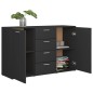 vidaXL Aparador de madera contrachapada gris 120x35,5x75 cm