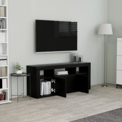 vidaXL Mueble para TV madera contrachapada negro 120x30x50 cm