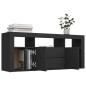 vidaXL Mueble para TV madera contrachapada negro 120x30x50 cm