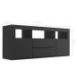 vidaXL Mueble para TV madera contrachapada negro 120x30x50 cm