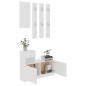 vidaXL Mueble de entrada madera contrachapada blanco 100x25x76,5 cm vidaXL Mueble de entrada madera contrachapada blanco 100x25x76,5 cm