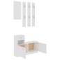 vidaXL Mueble de entrada madera contrachapada blanco 100x25x76,5 cm vidaXL Mueble de entrada madera contrachapada blanco 100x25x76,5 cm