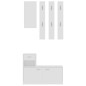 vidaXL Mueble de entrada madera contrachapada blanco 100x25x76,5 cm vidaXL Mueble de entrada madera contrachapada blanco 100x25x76,5 cm