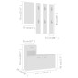 vidaXL Mueble de entrada madera contrachapada blanco 100x25x76,5 cm vidaXL Mueble de entrada madera contrachapada blanco 100x25x76,5 cm