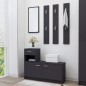 vidaXL Mueble de entrada madera contrachapada gris 100x25x76,5 cm vidaXL Mueble de entrada madera contrachapada gris 100x25x76,5 cm
