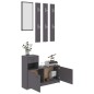 vidaXL Mueble de entrada madera contrachapada gris 100x25x76,5 cm vidaXL Mueble de entrada madera contrachapada gris 100x25x76,5 cm