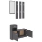 vidaXL Mueble de entrada madera contrachapada gris 100x25x76,5 cm vidaXL Mueble de entrada madera contrachapada gris 100x25x76,5 cm