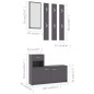 vidaXL Mueble de entrada madera contrachapada gris 100x25x76,5 cm vidaXL Mueble de entrada madera contrachapada gris 100x25x76,5 cm
