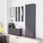 vidaXL Mueble de entrada madera contrachapada gris 100x25x76,5 cm vidaXL Mueble de entrada madera contrachapada gris 100x25x76,5 cm