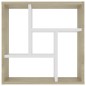vidaXL Estantería de pared contrachapada blanco roble 45,1x16x45,1 cm vidaXL Estantería de pared contrachapada blanco roble 45,1x16x45,1 cm