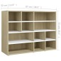 vidaXL Armario auxiliar madera contrachapada blanco roble 97x32x72 cm vidaXL Armario auxiliar madera contrachapada blanco roble 97x32x72 cm
