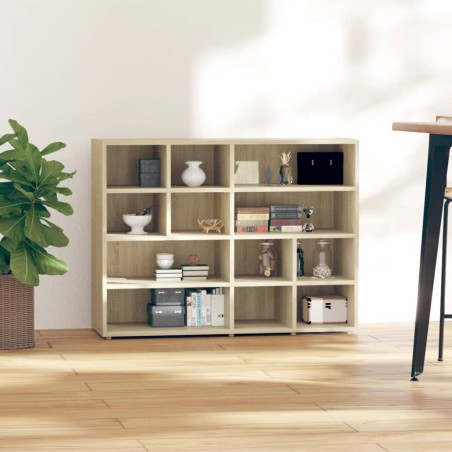 vidaXL Armario auxiliar madera contrachapada color roble 97x32x72 cm