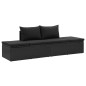 vidaXL Tumbona con cojines ratán sintético negro vidaXL Tumbona con cojines ratán sintético negro