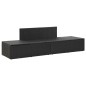 vidaXL Tumbona con cojines ratán sintético negro vidaXL Tumbona con cojines ratán sintético negro
