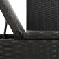 vidaXL Tumbona con cojines ratán sintético negro vidaXL Tumbona con cojines ratán sintético negro