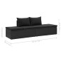vidaXL Tumbona con cojines ratán sintético negro vidaXL Tumbona con cojines ratán sintético negro