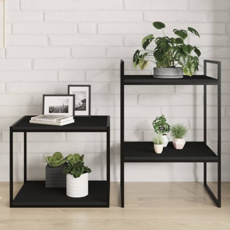 vidaXL Estantes para estantería 4 uds contrachapada negro 40x50x1,5 cm