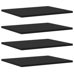 vidaXL Estantes para estantería 4 uds contrachapada negro 40x50x1,5 cm