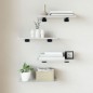 vidaXL Estante estantería 4uds contrachapada blanco brillo 40x20x1,5cm vidaXL Estante estantería 4uds contrachapada blanco brillo 40x20x1,5cm