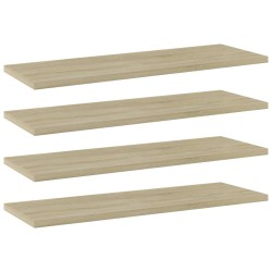 vidaXL Estante estantería 4 uds contrachapada roble Sonoma 60x20x1,5cm