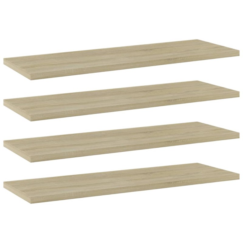 vidaXL Estante estantería 4 uds contrachapada roble Sonoma 60x20x1,5cm vidaXL Estante estantería 4 uds contrachapada roble Sonoma 60x20x1,5cm