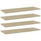 vidaXL Estante estantería 4 uds contrachapada roble Sonoma 60x20x1,5cm vidaXL Estante estantería 4 uds contrachapada roble Sonoma 60x20x1,5cm