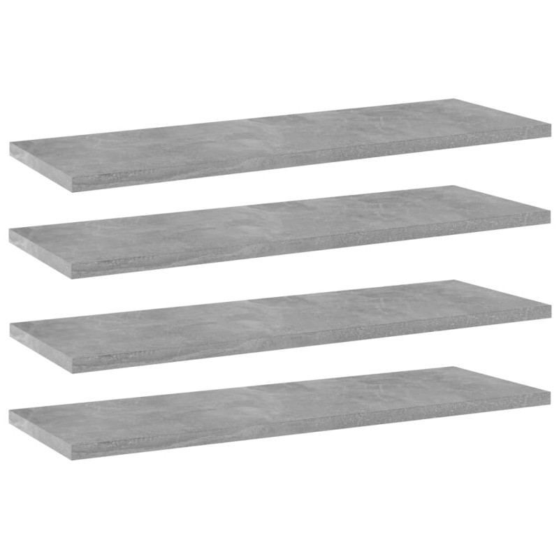 vidaXL Estante estantería 4uds contrachapada gris hormigón 60x20x1,5cm vidaXL Estante estantería 4uds contrachapada gris hormigón 60x20x1,5cm