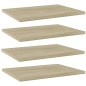 vidaXL Estante estantería 4 uds contrachapada roble Sonoma 40x30x1,5cm vidaXL Estante estantería 4 uds contrachapada roble Sonoma 40x30x1,5cm