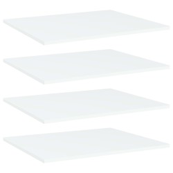 vidaXL Estantes para estantería 4 uds contrachapada blanco 60x50x1,5cm