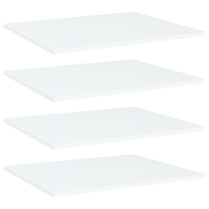 vidaXL Estantes para estantería 4 uds contrachapada blanco 60x50x1,5cm