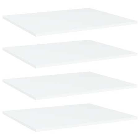 vidaXL Estantes para estantería 4 uds contrachapada blanco 60x50x1,5cm