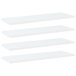 vidaXL Estantes para estantería 4 uds contrachapada blanco 60x20x1,5cm
