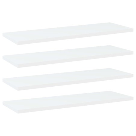 vidaXL Estantes para estantería 4 uds contrachapada blanco 60x20x1,5cm