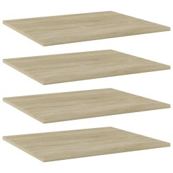vidaXL Estante estantería 4 uds contrachapada roble Sonoma 60x50x1,5cm
