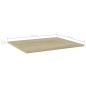 vidaXL Estante estantería 4 uds contrachapada roble Sonoma 60x50x1,5cm