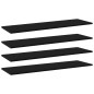 vidaXL Estantes para estantería 4 uds contrachapada negro 100x30x1,5cm vidaXL Estantes para estantería 4 uds contrachapada negro 100x30x1,5cm