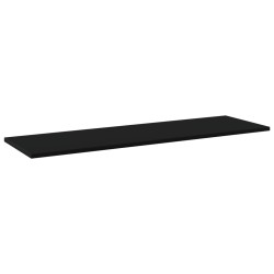 vidaXL Estantes para estantería 4 uds contrachapada negro 100x30x1,5cm