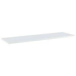 vidaXL Estante para estantería 4 uds madera blanco brillo 100x30x1,5cm