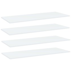 vidaXL Estantes para estantería 4uds contrachapada blanco 100x40x1,5cm