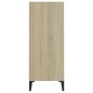 vidaXL Aparador madera contrachapada blanco y roble Sonoma 57x35x90 cm vidaXL Aparador madera contrachapada blanco y roble Sonoma 57x35x90 cm