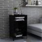 vidaXL Aparador de madera contrachapada negro brillante 57x35x90 cm vidaXL Aparador de madera contrachapada negro brillante 57x35x90 cm